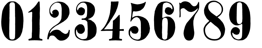 find a number font free